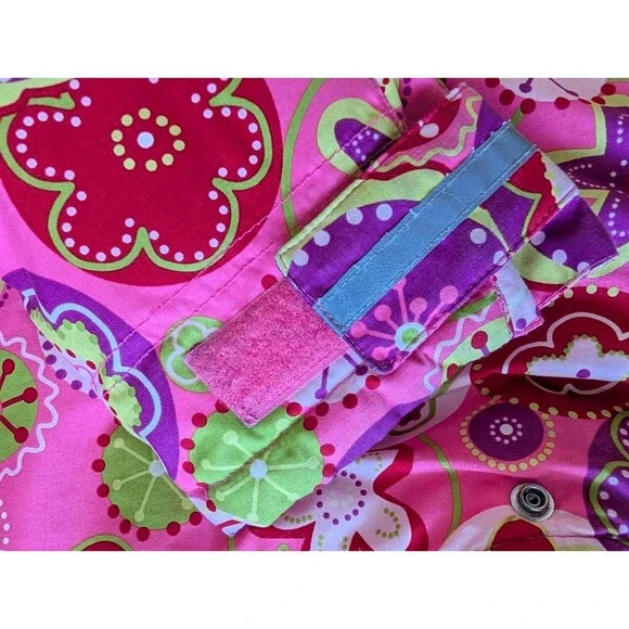 Hanna Andersson Insulated Ski Winter Jacket Coat Flower Print Pink EU 120/US 6-7 - Picture 4 of 13